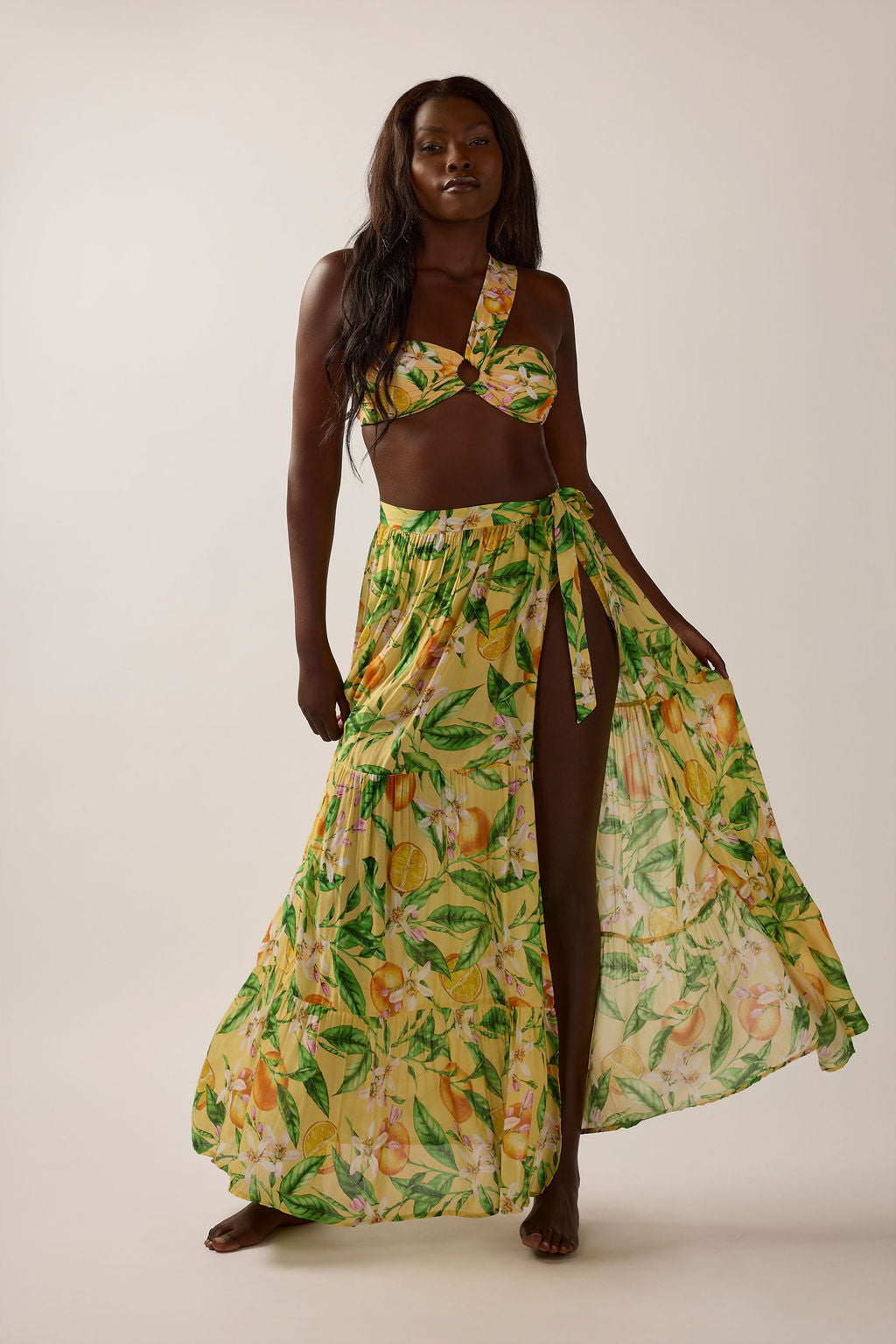 未開封BEACH TIEFRONT TOP &amp; WRAP SKIRT Shop Seashell Beach wrap skirt - Summer Tie dye mini skirt For