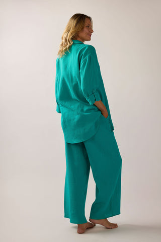 Minah Tab Sleeve 100% Cotton Camp Beach Shirt